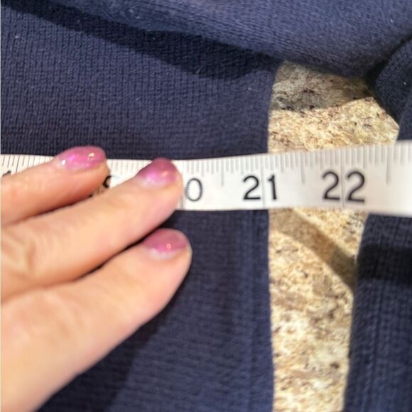 Anthropologie Blue Off the Shoulder Relaxed Fit Sweater - Picture 7 of 10